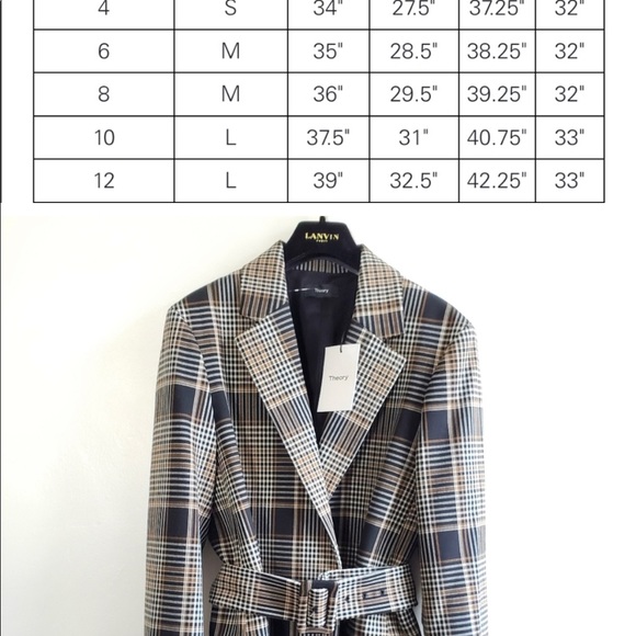 Theory belted Becket Portland blazer size 6- Never Worn! - Picture 5 of 5